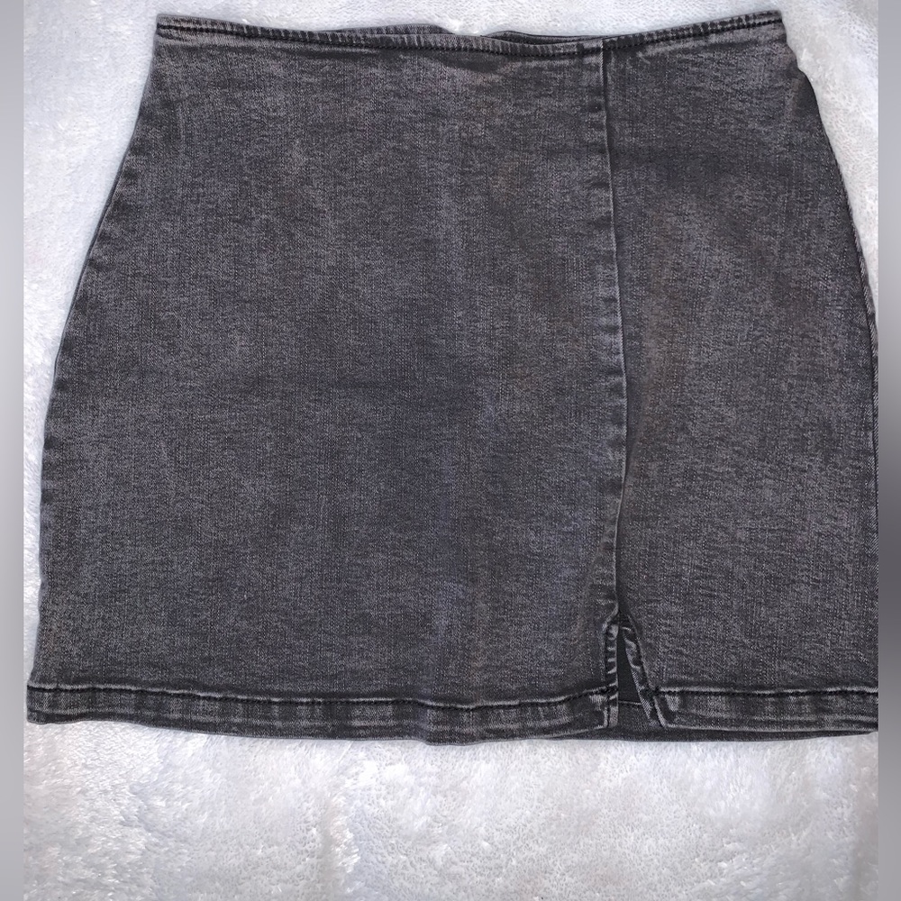 Wild Fable black denim mini skirt